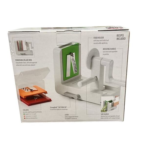 OXO Good Grips Fruit Vegetable Spiralizer 3 Blades NWB Tabletop Strong Hold - Picture 4 of 6